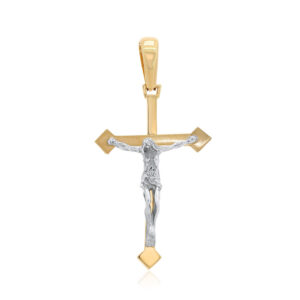 Crucifix Pendant 2 tone
