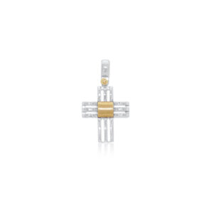 Crucifix Pendant 2 tone bars