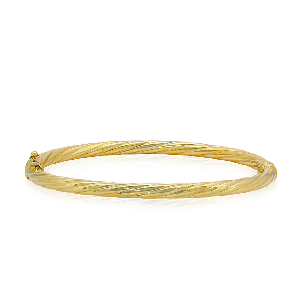 Oval bangle ribbed