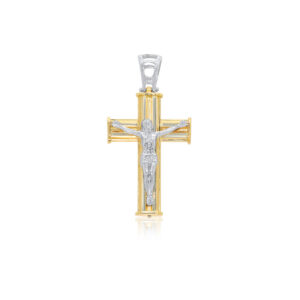 Crucifix  2 tone